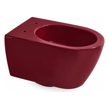 Vas WC suspendat Scarabeo GLAM COMPACT TWIST, Cherry lucios, set fixare inclus